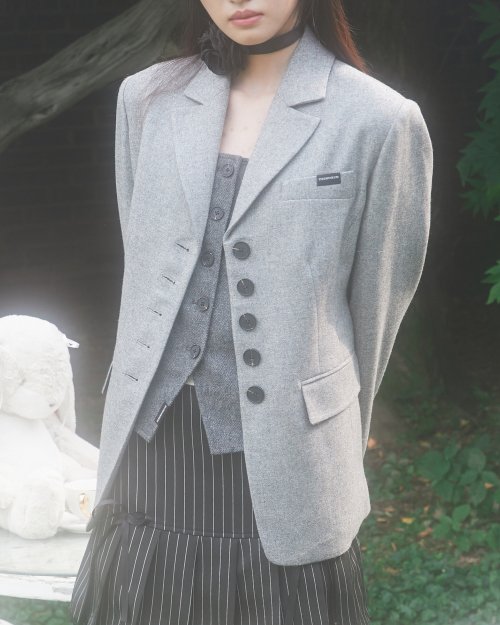 CLASSIC RIBBON JACKET (GRAY)
