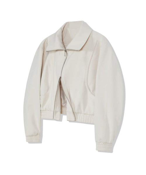 85-VIVA011 [Neutral] Curved Cutting Point Jacket Ivory