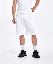Irregular boxer pants - White