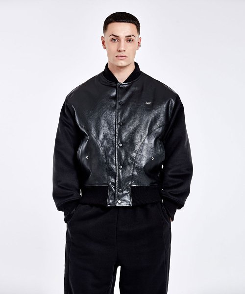 51퍼센트(51PERCENT) Bulky Varsity Jacket - Black - 사이즈 & 후기 | 무신사