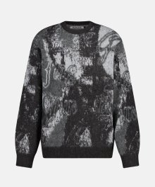 Faded Knit Sweater Dark Grey