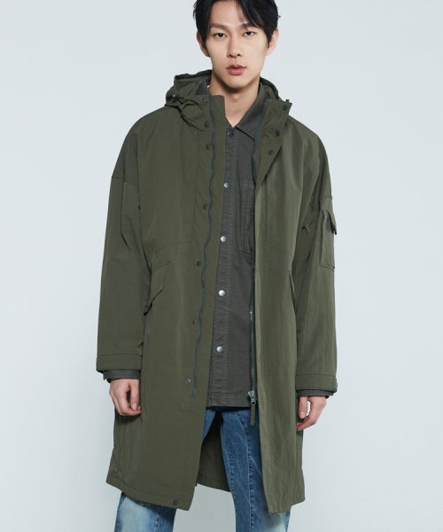 Куртка-парка унисекс оверсайз из нейлона Khaki