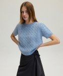 앤니즈(ANDNEEDS) Bella half sleeve knit (blue)