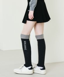 MONBIRDIE LOGO KNITED LEG WARMER 로고 레그워머_GREY