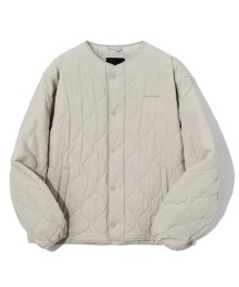 QUILTED PADDED CARDIGAN (BEIGE) [LRSWCUP907M]