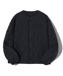 QUILTED PADDED CARDIGAN (BLACK) [LRSWCUP907M]