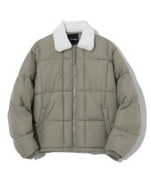 BOA FUR COLLAR QUILTED PADDING (BEIGE) [LRSWCUP910M]