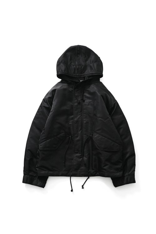 Atomic Nylon Hoodie Parka Black