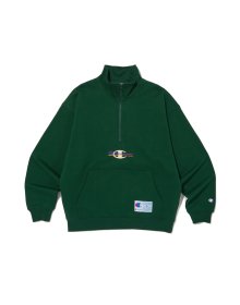 [ASIA] Super Fleece 하프집 스웨트셔츠 (DARK GREEN) CKTS3F412E3