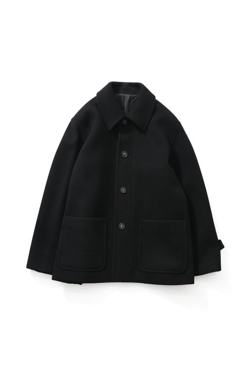 MUSINSA HORLISUN Newyear Wool Half Coat Black