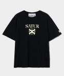 세터(SATUR) 클래식 로고 반팔 티셔츠 클래식 블랙