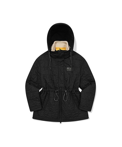 Black hotsell quilted hoodie