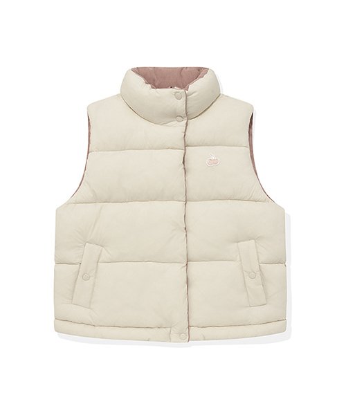 MUSINSA | KIRSH Cherry reversible padded vest [Sand]