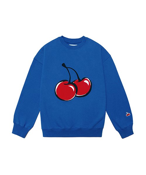 MUSINSA KIRSH Big Cherry Sweatshirt Blue