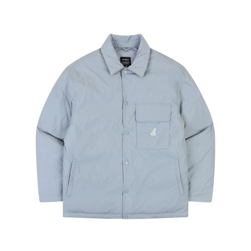 Базовая рубашка-куртка с карманами 8536 Light Blue