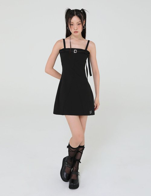 MUSINSA | UGLYSHADOW MOON BELT DRESS(BLACK)