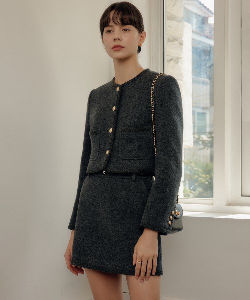 룩캐스트(LOOKAST) 라나 트리밍 울 자켓 / RANA TRIMMED WOOL JACKET_2colors - 사이즈 & 후기 | 무신사