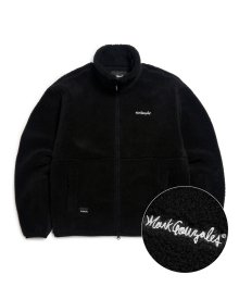 SIGN LOGO SHERPA ZIP-UP JACKET - BLACK