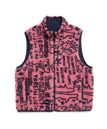 REVERSIBLE JQD SHERPA VEST - PINK