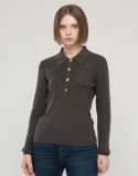 제이마크뉴욕(JMARKNEWYORK) Button collar knitwear - Khaki