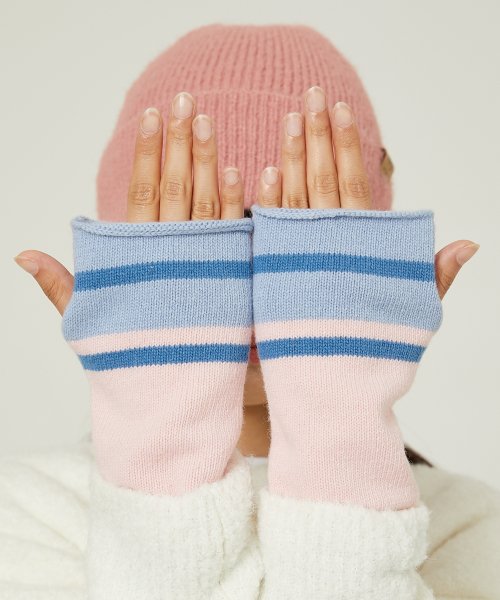 와이케이() 스트라이프 핸드 워머 스카이블루 상품 이미지