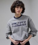 바이탈싸인(VITALSIGN) [LINE] VITAL Logo Stitched Sweatshirt