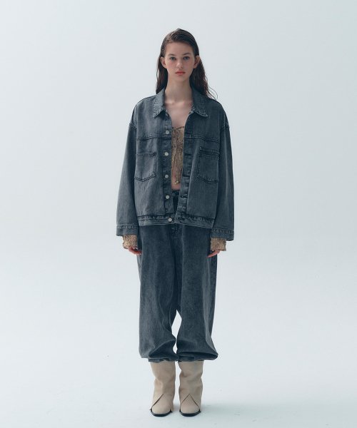 Джинсовка с эффектом стирки [Grey]