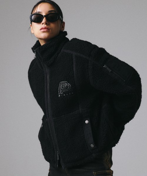 MUSINSA | PRENDA PP SHERPA FLEECE JACKET BLACK