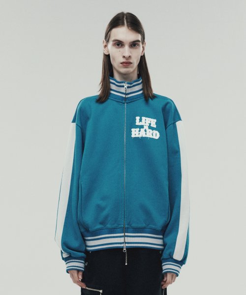 LIFE IS HARD FULL ZIP SWEATSHIRT BLUE (VH2DFUM482A)