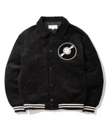 Corduroy Varsity Jacket (Black)
