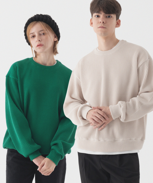 [2 PACK] Свободный трикотажный джемпер оверфит (5 colors)