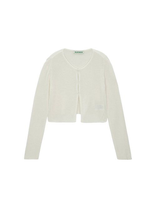Clip Mohair Cardigan_white