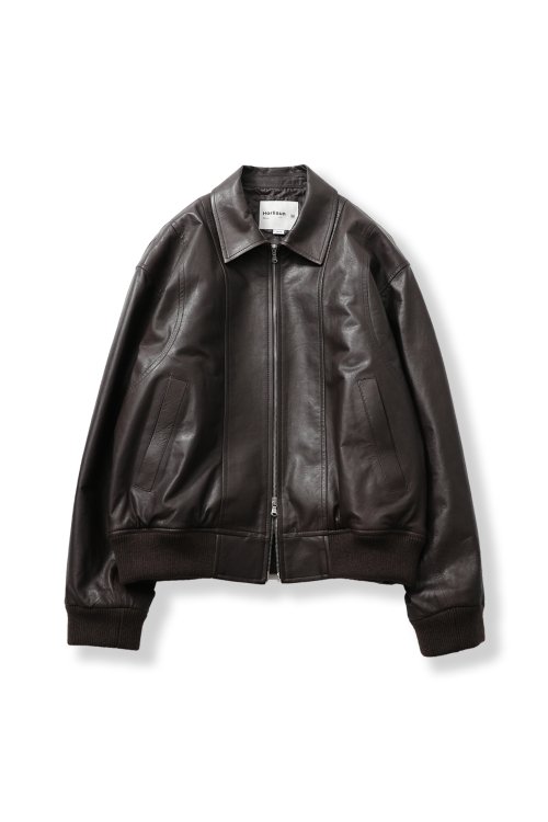 Brown Vegetable Dark Blouson Capital HORLISUN Leather | MUSINSA Jacket