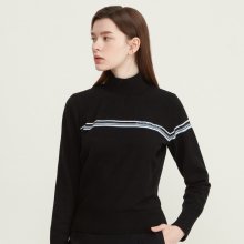 여성 배색포인트 하이넥 방풍 스웨터 (GO422LKPO1)