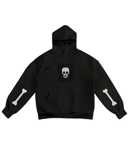 Black hotsell skull hoodie