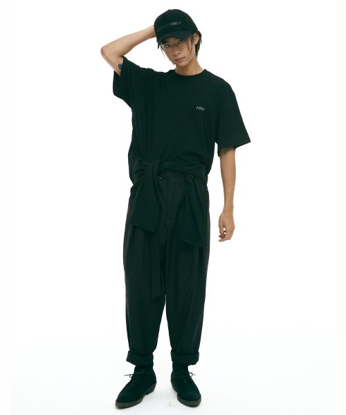 Брюки зауженные с двойными шлевками [Black]