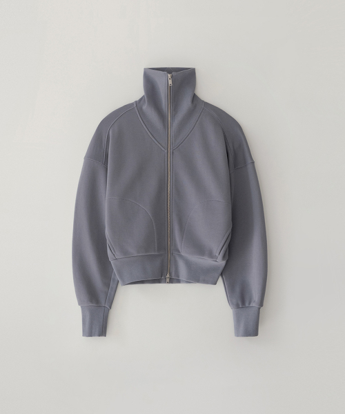 Худи на молнии high neck GRAYISH PURPLE