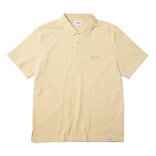 EMBROIDERED LOGO POLO T-SHIRT - BEIGE (P233MTS222)