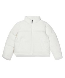 TAG CROPPED PUFFER - WHITE