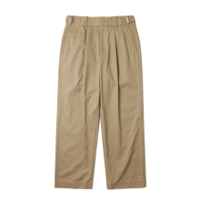 COTTON ONE TUCK TROUSERS - BEIGE (P233MPT224)