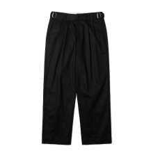 COTTON ONE TUCK TROUSERS - BLACK (P233MPT224)