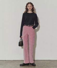 70S SEMI FLARED COUDUROY JEANS PINK_UDPA3D230P2