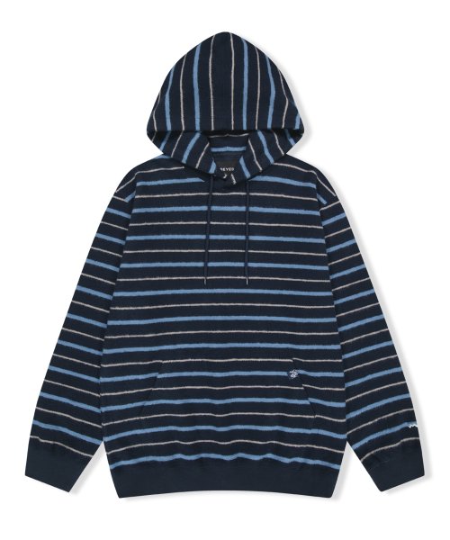 Blue and black sales striped hoodie