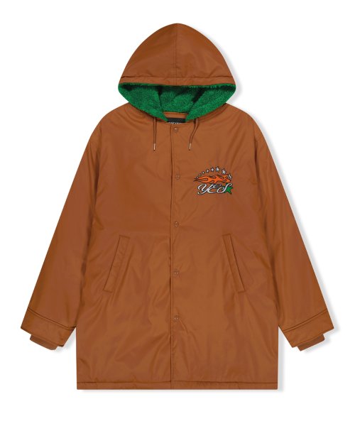 Hairy Lining Long Parka коричневый