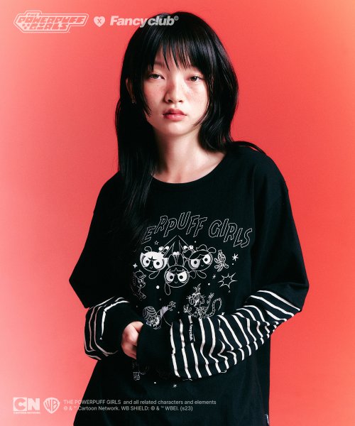 MUSINSA | FANCY CLUB [PPG X FANCY] STRIPE LAYERED LONG SLEEVE (BLACK ...