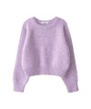 Mixed Crop Pullover Knit (Purple)