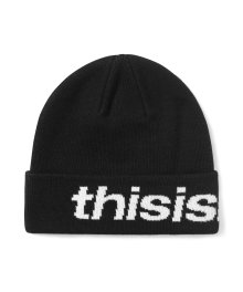 SP-Logo Big Cuff Beanie Black