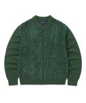 디스이즈네버댓(THISISNEVERTHAT) Velvet Knit Zip Polo Green