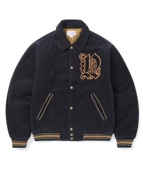 MUSINSA | thisisneverthat® Fortuna Corduroy Varsity Jacket Navy