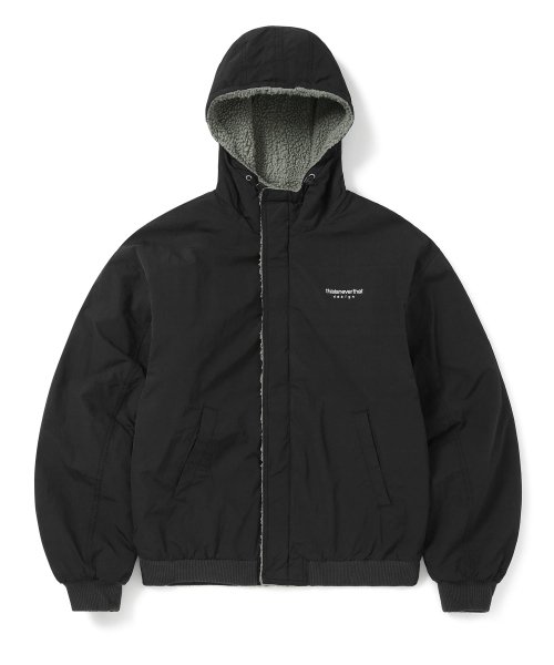 MUSINSA | thisisneverthat® Reversible Sherpa Jacket Black